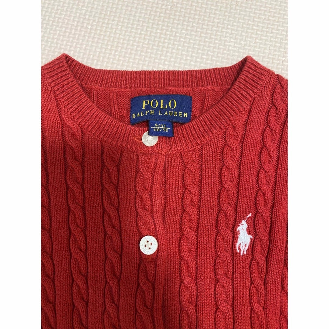 POLO RALPH LAUREN - ラルフローレン☆カーディガン☆100☆110☆赤☆4T