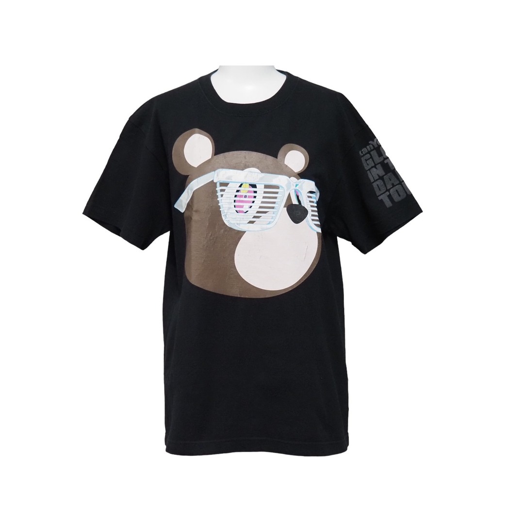 Kanye West カニエ ウェスト GLOW IN THE DARK TOUR 半袖Ｔシャツ 2007年 ブラック クマ トップス サイズM  53808