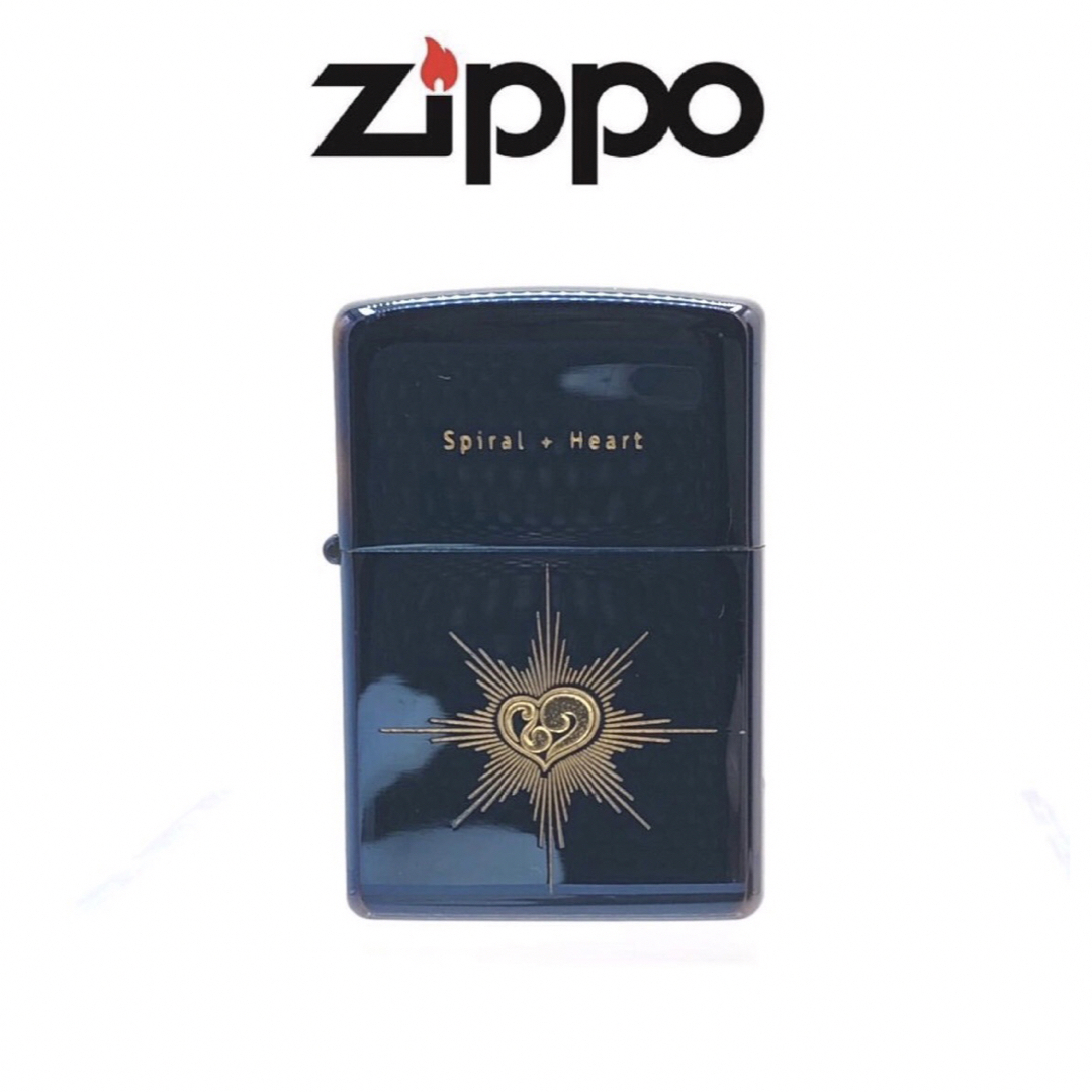 ZIPPO ZIPPO ジッポー スパイラルハート チタンブルー スター ジッポーライターの通販 by GOLD CAT｜ジッポーならラクマ