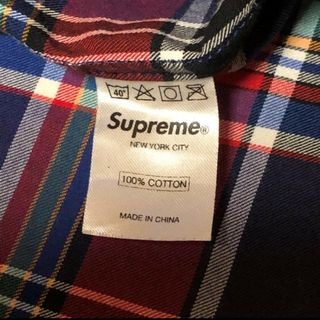 Supreme Madras Shirtマドラスチェックシャツ Mサイズ