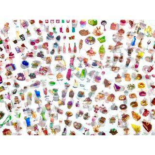 【海外シール1】スイーツ\u0026カフェ系フレークシール 680枚以上 まとめ売り 大量