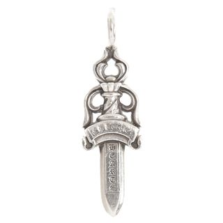 クロムハーツ(Chrome Hearts)のCHROME HEARTS クロムハーツ DOUBLE DAGGER ダブルダガー シルバーネックレストップ シルバー(ネックレス)