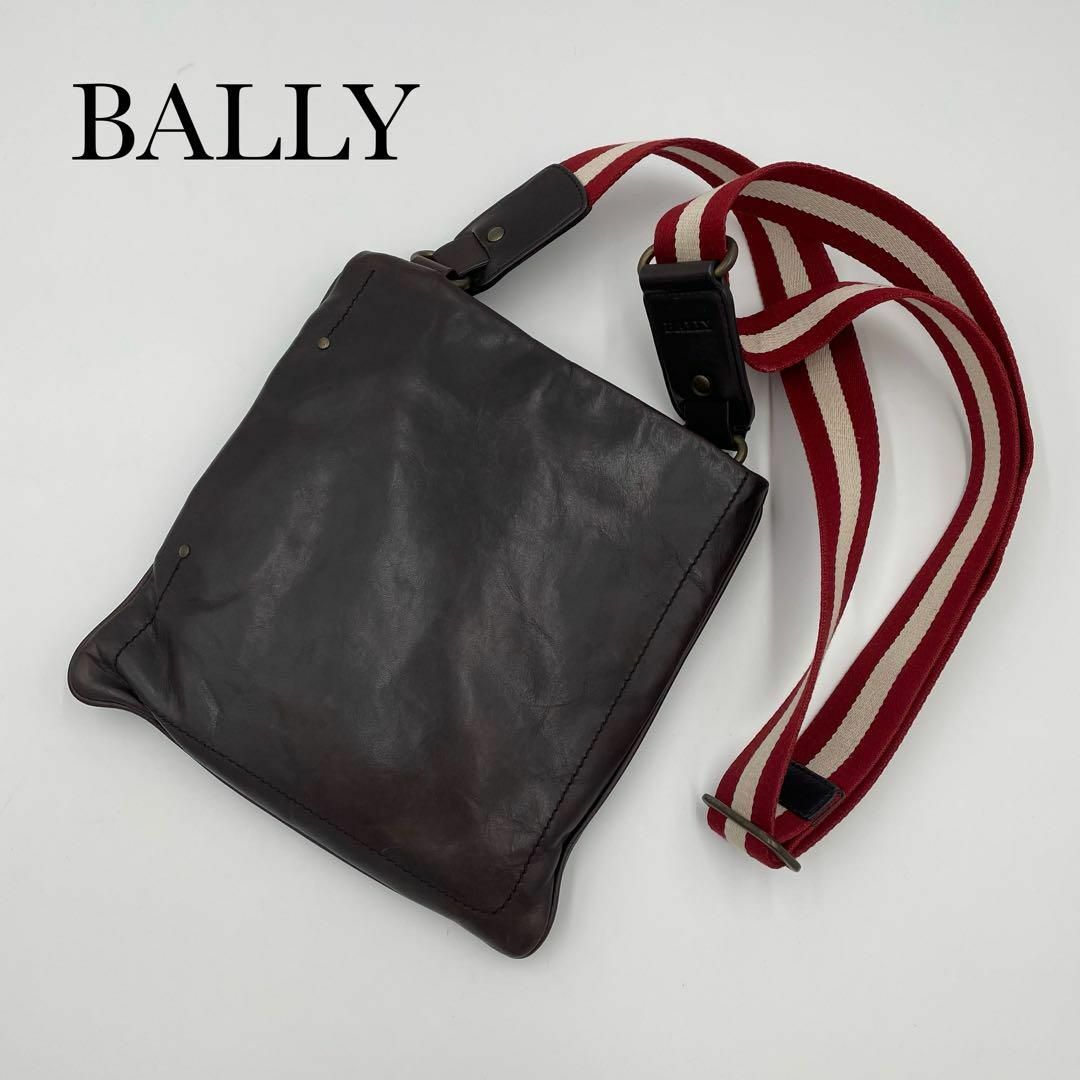 BALLY バリー バッグ ワッペン カスタム レザー ショルダー バッグ ...