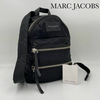 マークジェイコブス(MARC JACOBS)の美品✨マークジェイコブス　リュック　ナイロン　レザー　ロゴパッチ　ブラック(リュック/バックパック)