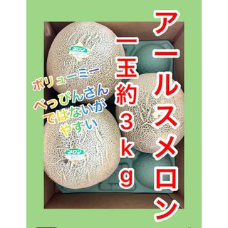<<月末フェア>> 10kg！北海道青肉メロン　3玉(フルーツ)
