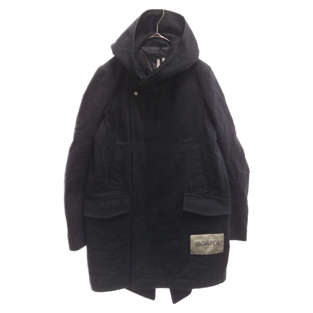 Rick Owens リックオウエンス 19AW LEGASPI HOODED SLAB COAT スラブコート ブラック RU19F4980-CFEH1