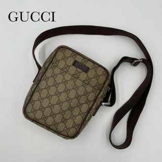 Gucci   良品グッチ ショルダーバッグ PVCレザー GG柄 ブラウン