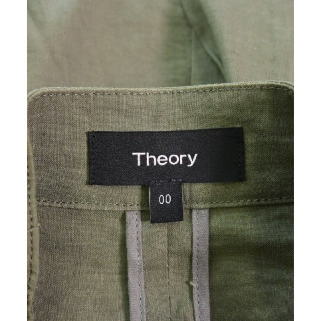 Theory セオリー ノーカラージャケット 00(XS位) 緑