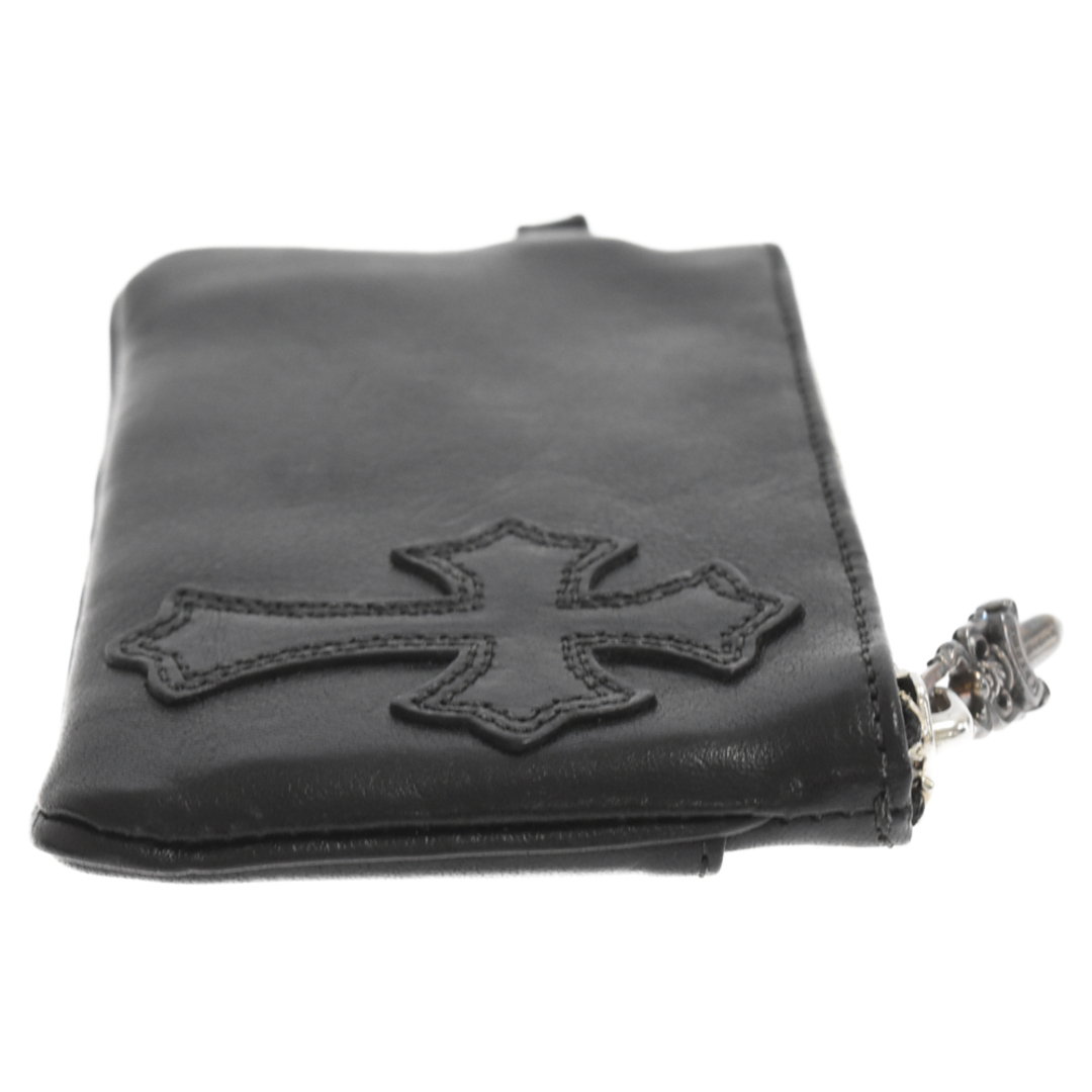 CHROME HEARTS クロムハーツ ZPR CHG WRISTLET SML/ジッパーチェンジパース ストラップ付クロスパッチダガージップレザーコインケース ブラック