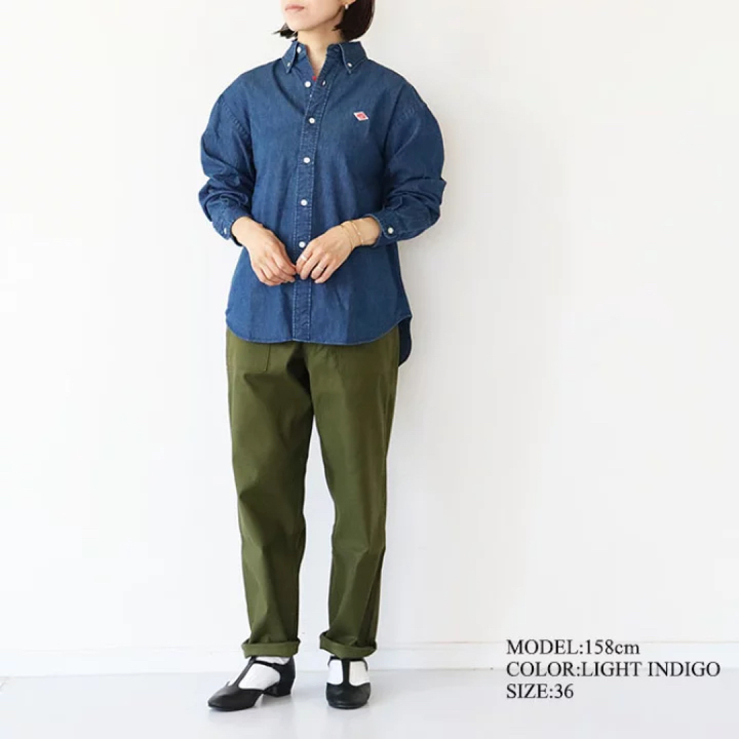 DANTON - ダントン ボタンダウン シャツ 長袖 DT-B0175 DDG 36 新品の
