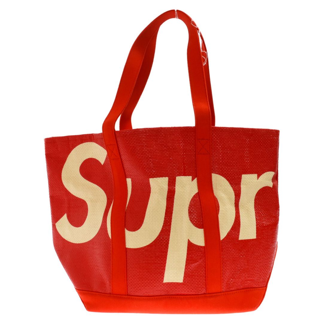 SUPREME シュプリーム 20SS Raffia Tote BAG ラフィア トート バッグ レッド