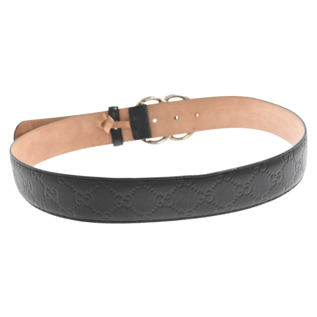 Gucci - GUCCI グッチ GGシマ ロゴ バックル レザー ベルト ブラック