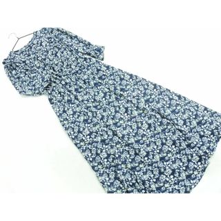 ロペピクニック(Rope' Picnic)のロペピクニック フリル 花柄 ワンピース size38/紺 ■◆ レディース(ロングワンピース/マキシワンピース)