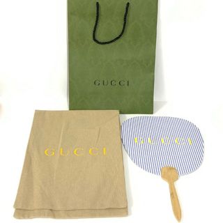 グッチ(Gucci)の【未使用品】GUCCI グッチ ノベリティ うちわ 保存袋 ショッパー(その他)