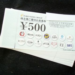 ◆まいどおおきに食堂・フジオフード　株主優待　6000円分　'24/6　H-39(レストラン/食事券)