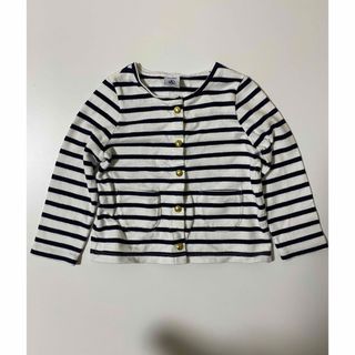 プチバトー(PETIT BATEAU)のPETIT BATEAU プチバトー　ボーダー　カーディガン(カーディガン/ボレロ)