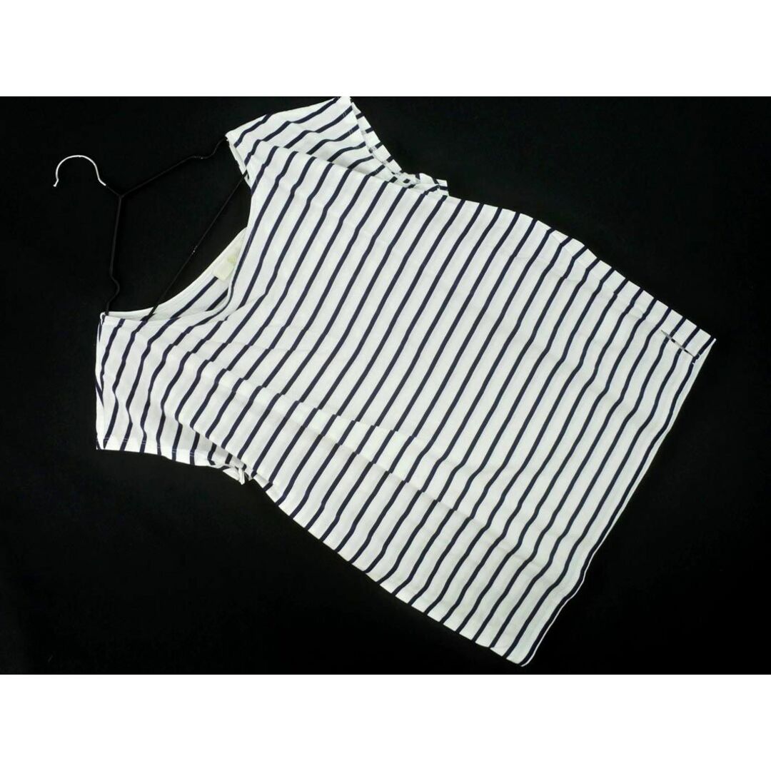 Le souk(ルスーク)のLe souk ルスーク ボーダー フレンチスリーブ Tシャツ size38/白ｘ紺 ■◆ レディース レディースのトップス(Tシャツ(半袖/袖なし))の商品写真