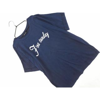 メイソングレイ(MAYSON GREY)のMAYSON GREY メイソングレイ プリント Tシャツ size2/紺 ■◆ レディース(Tシャツ(半袖/袖なし))