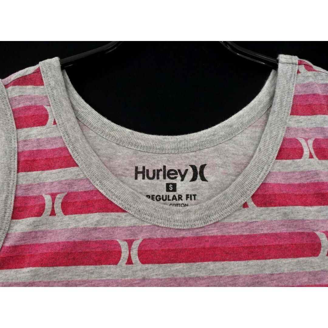 Hurley(ハーレー)のHurley ハーレー ボーダー ノースリーブ タンクトップ sizeS/グレーｘピンク ■◆ メンズ メンズのトップス(タンクトップ)の商品写真