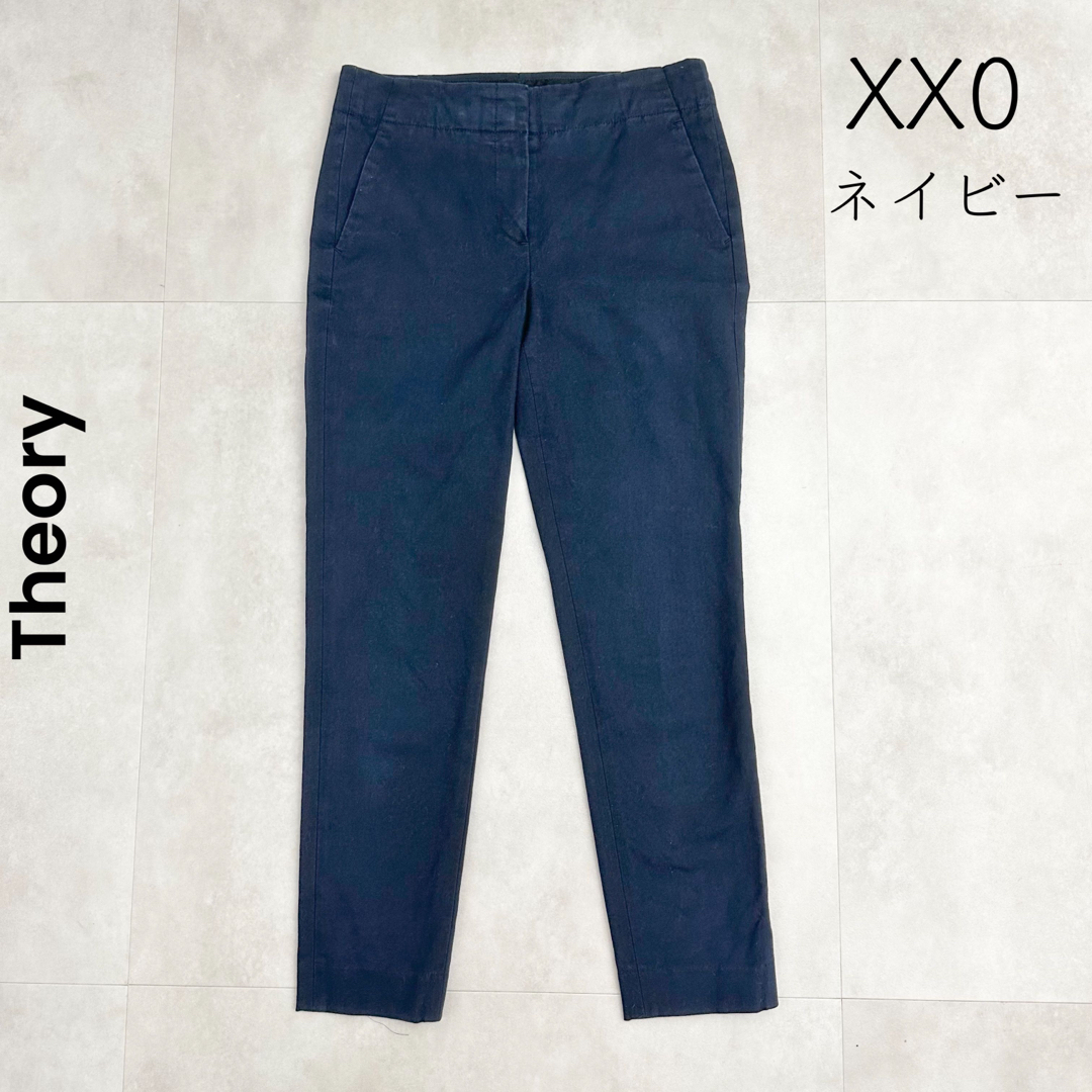 theory(セオリー)の【theory】ネイビー 小さいサイズ 美脚PANTS LITRELLA.J レディースのパンツ(クロップドパンツ)の商品写真