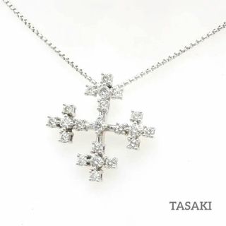 タサキ(TASAKI)のTASAKI★タサキ K18WG ダイヤ ペンダント ネックレス(ネックレス)