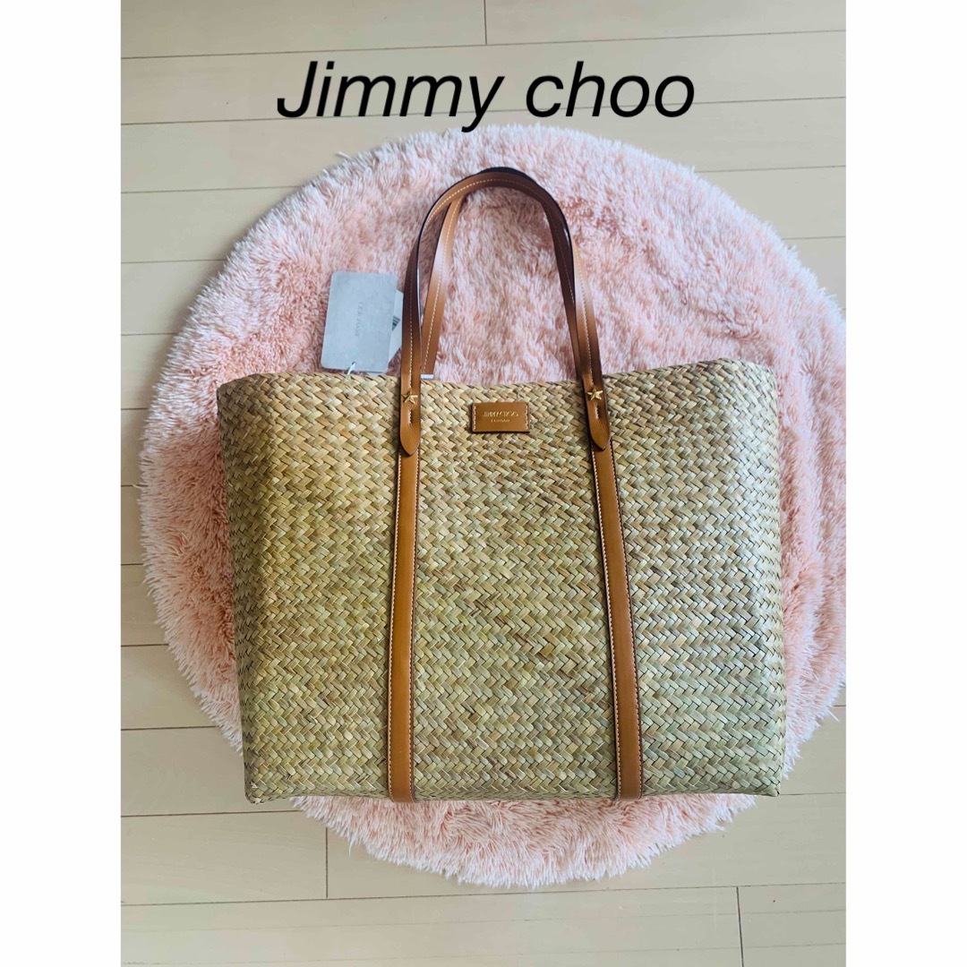 JIMMY CHOO/ジミーチュウ ストローバッグ  カゴバッグ