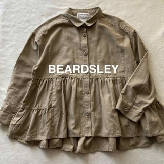 ビアズリー(BEARDSLEY)のBEARDSLEY ビアズリー  フリル　ギャザー　リネン混　シャツ(シャツ/ブラウス(長袖/七分))