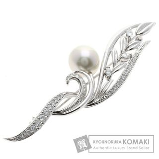 ミキモト(MIKIMOTO)のMIKIMOTO 南洋パール ダイヤモンド 真珠 ブローチ K18WG レディース(ブローチ/コサージュ)