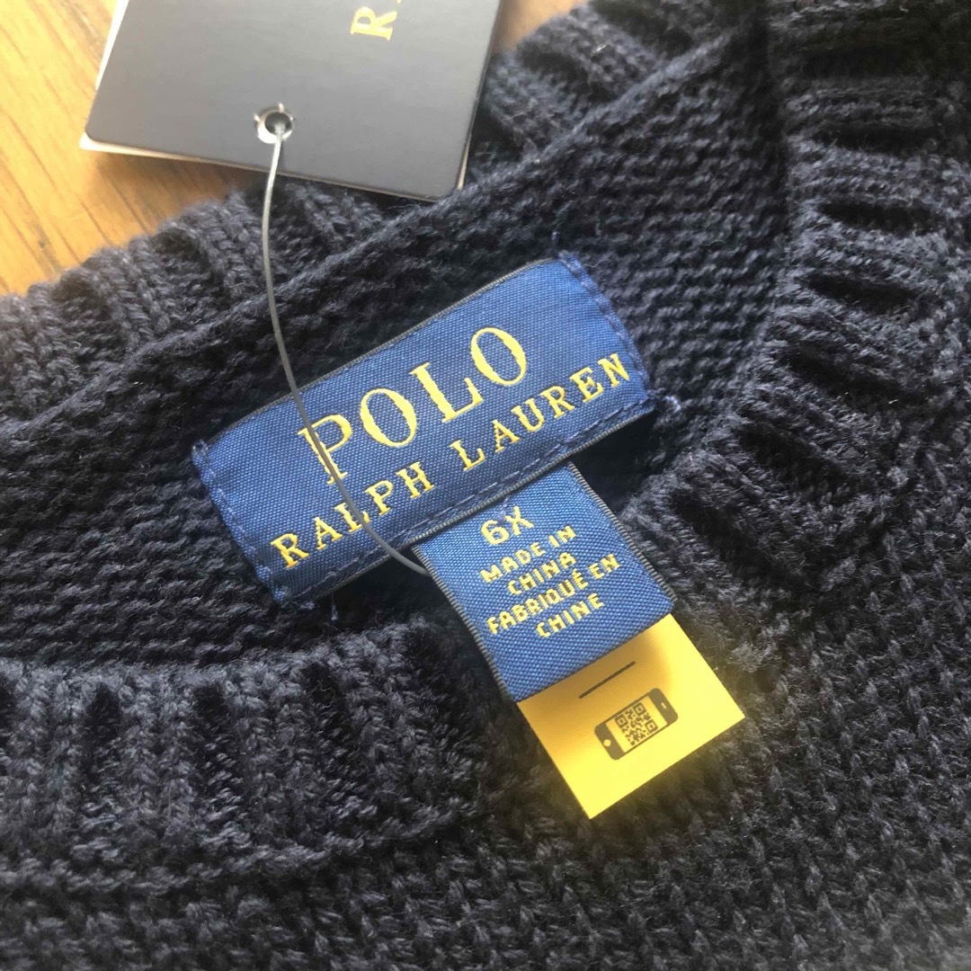 POLO RALPH LAUREN(ポロラルフローレン)のRalph Lauren新品ガールズ用コットンニット　セーター　120〜130 キッズ/ベビー/マタニティのキッズ服男の子用(90cm~)(ニット)の商品写真