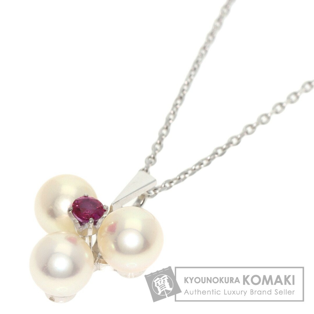 SELECT JEWELRY アコヤパール 真珠 ルビー ネックレス K14WG レディース