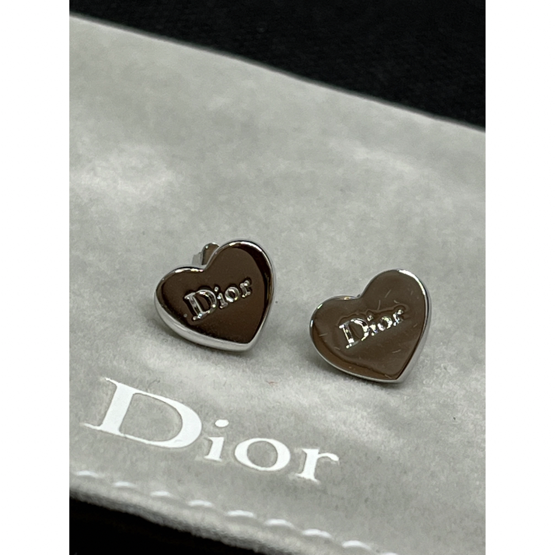 Dior クリスチャンディオール 両耳 シルバー DIORロゴハート ピアス ...