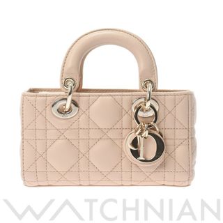 ディオール(Dior)の未使用 ディオール Dior S0910ONGE レディース ハンドバッグ カナージュ ピンクベージュ /ゴールド金具 ラムスキン(ハンドバッグ)