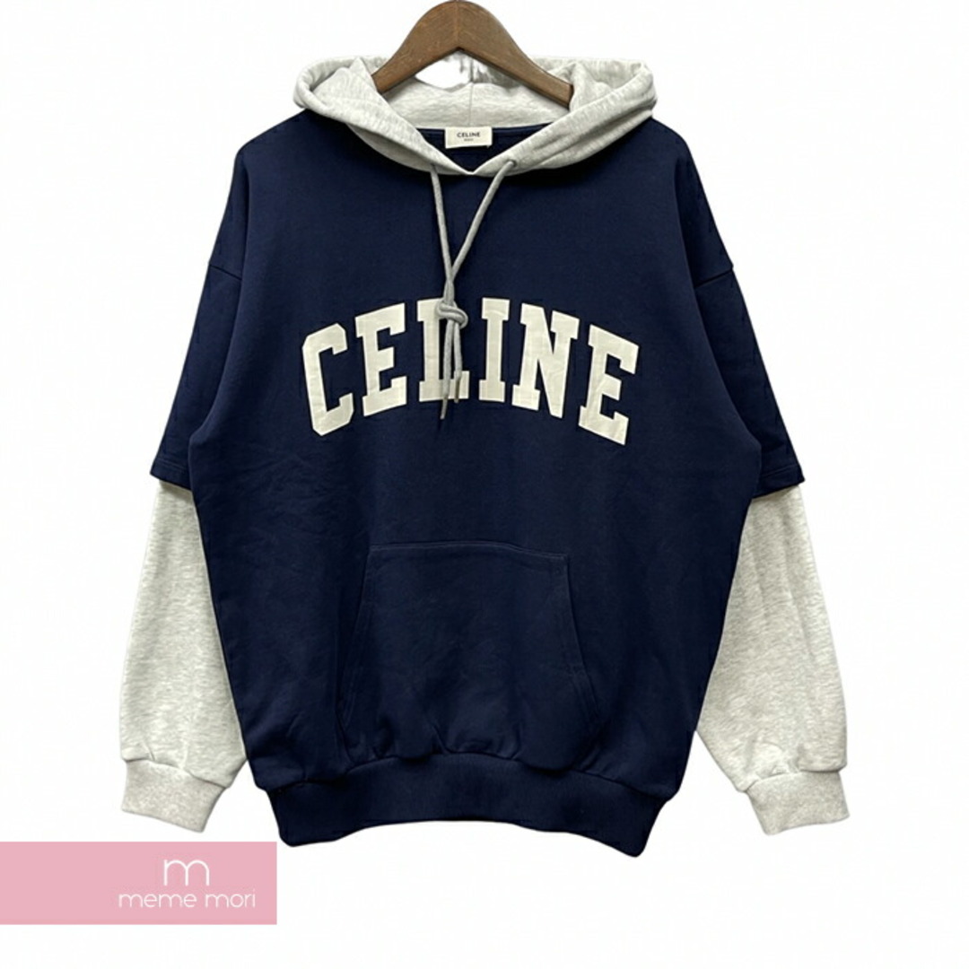 celine - CELINE 2022SS Two-tone Hoodie in Cotton Fleece 2Y730670Q 