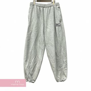 ナイキ(NIKE)のNIKE×STUSSY 2023SS Fleece Pants DO9340-063 ナイキ×ステューシー フリースパンツ スウェットパンツ ロゴ刺繍 ジップポケット グレー サイズL【230822】【中古-B】【me04】(スラックス/スーツパンツ)