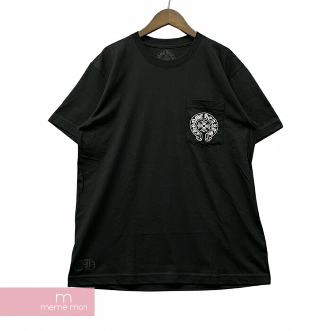 CHROME HEARTS Honolulu Horseshoe Tee クロムハーツ ホノルルホースシューTシャツ 半袖カットソー ポケT ロゴプリント ホノルル限定 ハワイ ブラック サイズL【230824】【新古品】【me04】