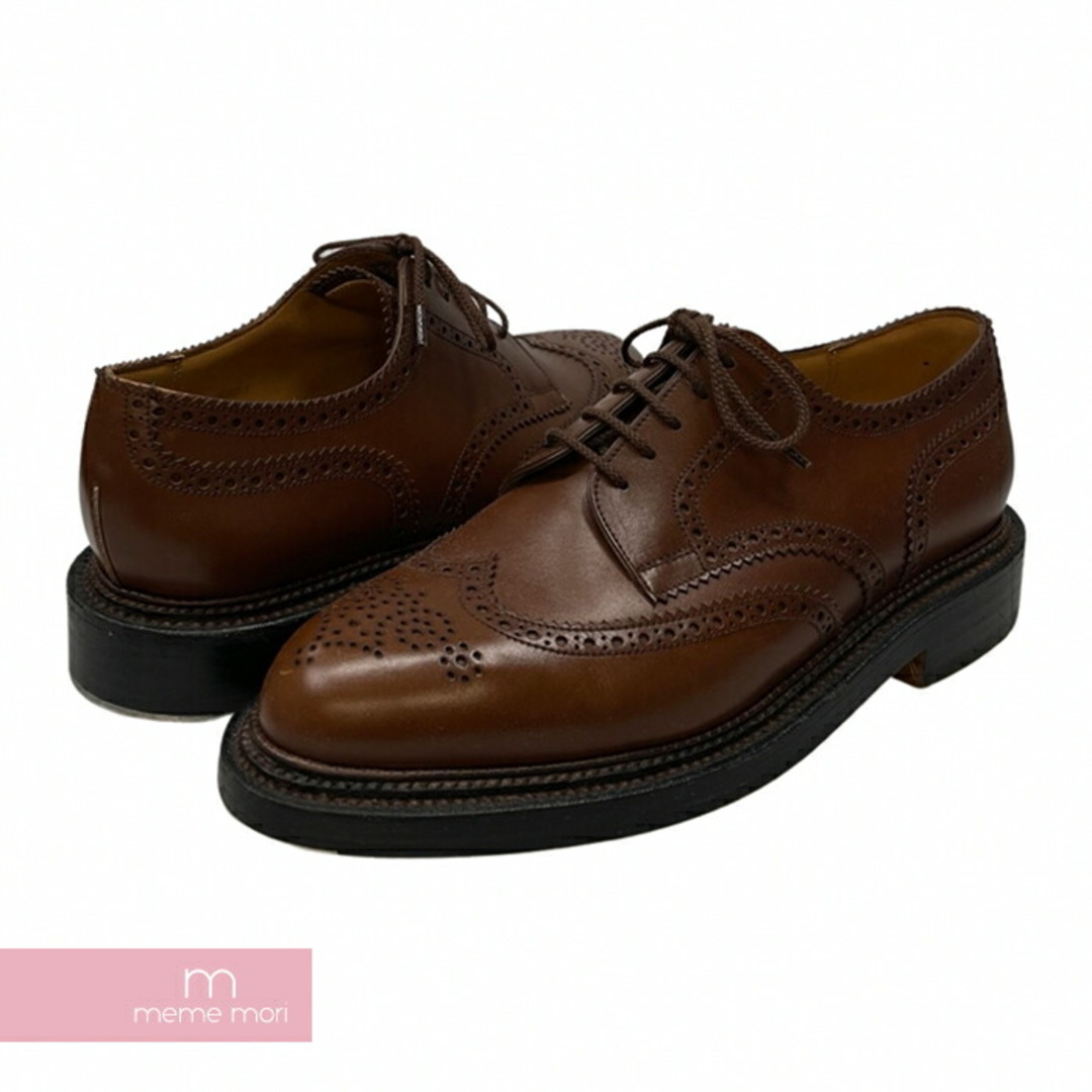 J.M. WESTON Triple Sole Derby ジェイエムウエストン トリプルソールダービー レザーシューズ 革靴 ウイングチップ メダリオン ブラウン サイズ7E【230824】【-B】【me04】