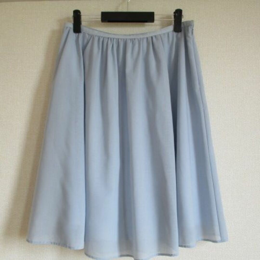 組曲 水色 スカート 7 オンワード樫山 大きいサイズ 美品