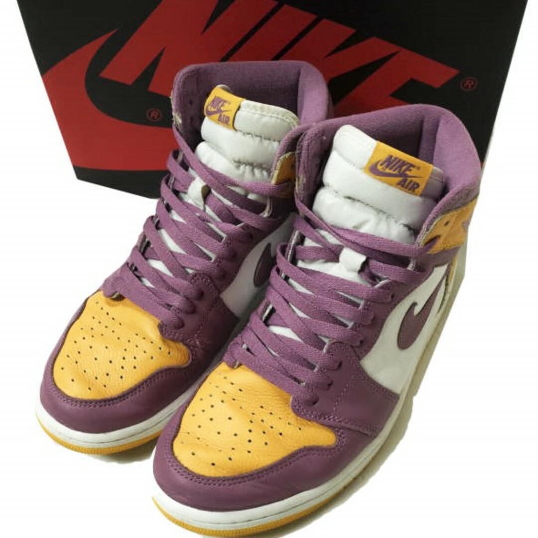 NIKE ナイキ 22SS AIR JORDAN 1 RETRO HIGH OG BROTHERHOOD エアジョーダン 1 レトロハイオリジナル 555088-706 US10(28cm) UNIVERSITY GOLD/LIGHT BORDEAUX スニーカー シューズ【NIKE】