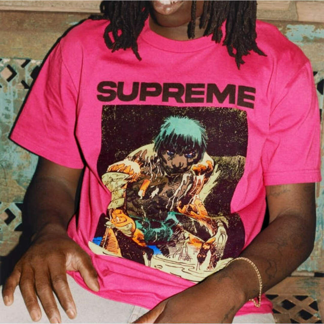 SUPREME シュプリーム 23SS アメリカ製 Ronin Tee ローニンTシャツ XL Pink 半袖 浪人 Week9 MADE IN  USA トップス【中古】【SUPREME】