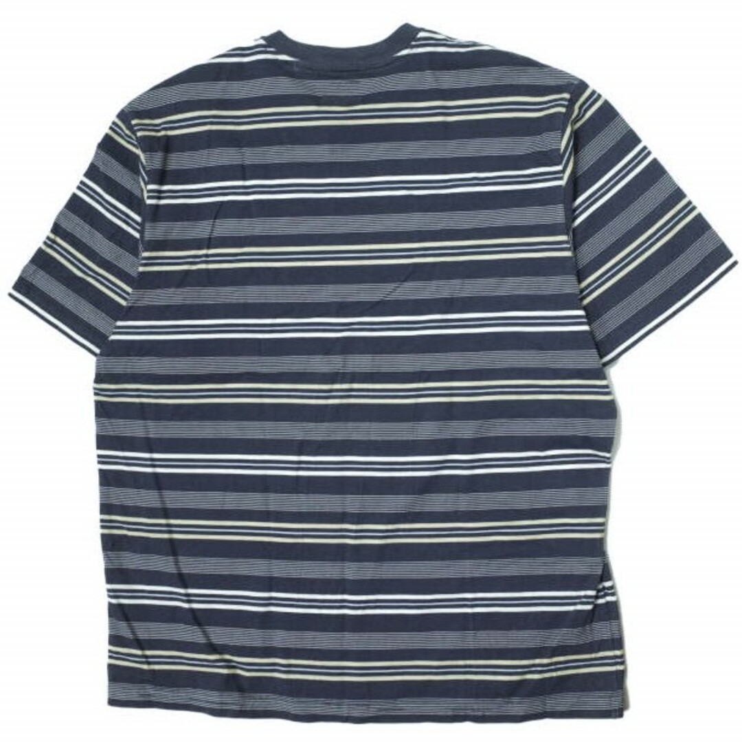 SUPREME シュプリーム 23SS Dash Stripe S/S Top ダッシュストライプショートスリーブトップ XL NAVY 半袖  ロゴ刺繍 ボーダー Tシャツ Week18 トップス【中古】【SUPREME】