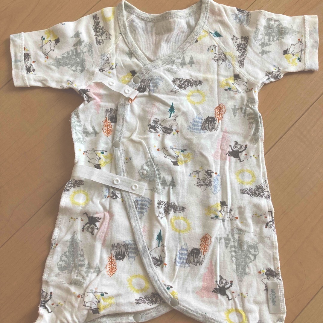 西松屋(ニシマツヤ)の新生児　コンビ肌着3枚セット キッズ/ベビー/マタニティのベビー服(~85cm)(肌着/下着)の商品写真