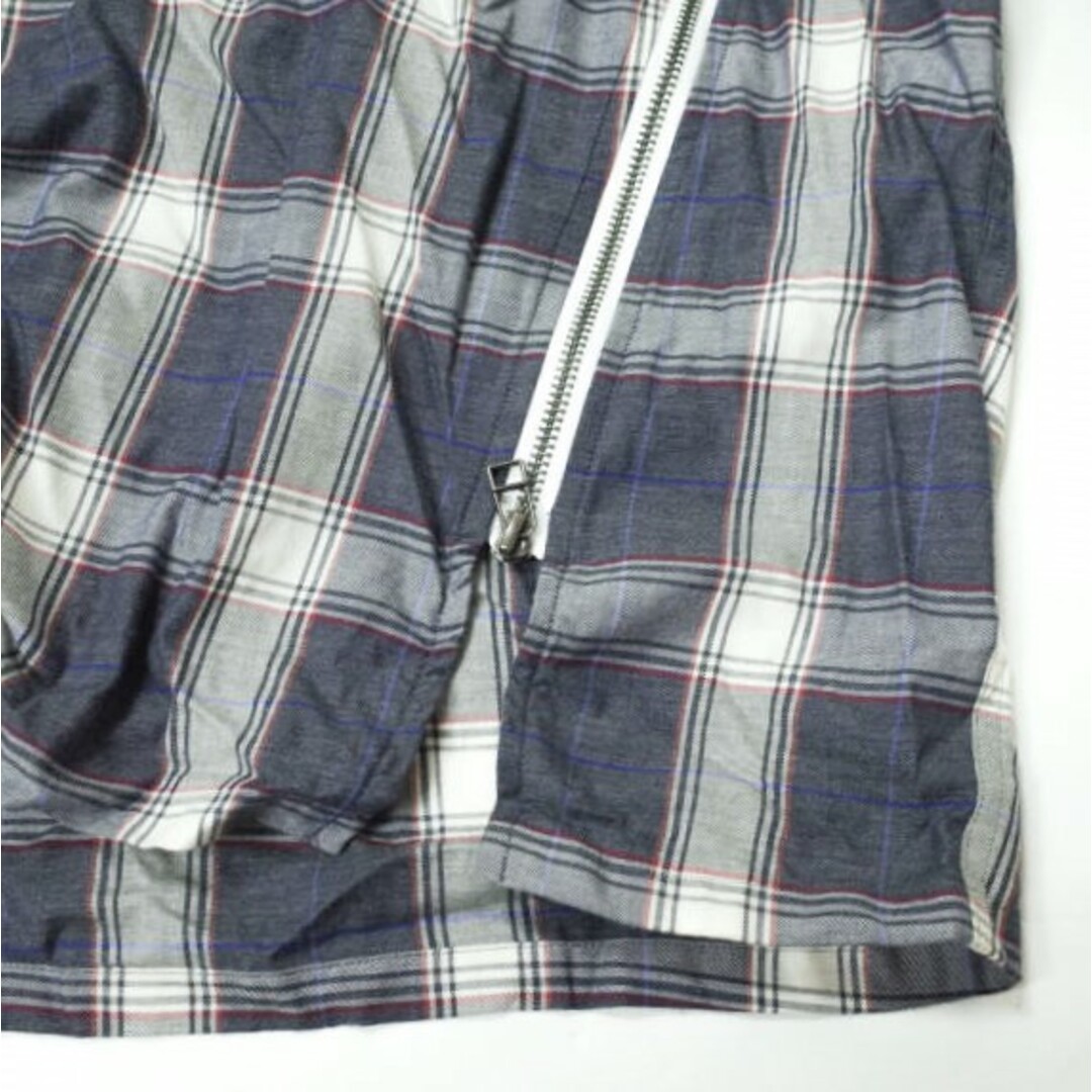 FACETASM ファセッタズム 23SS 日本製 ZIPPED CHECK SHIRT ジップ