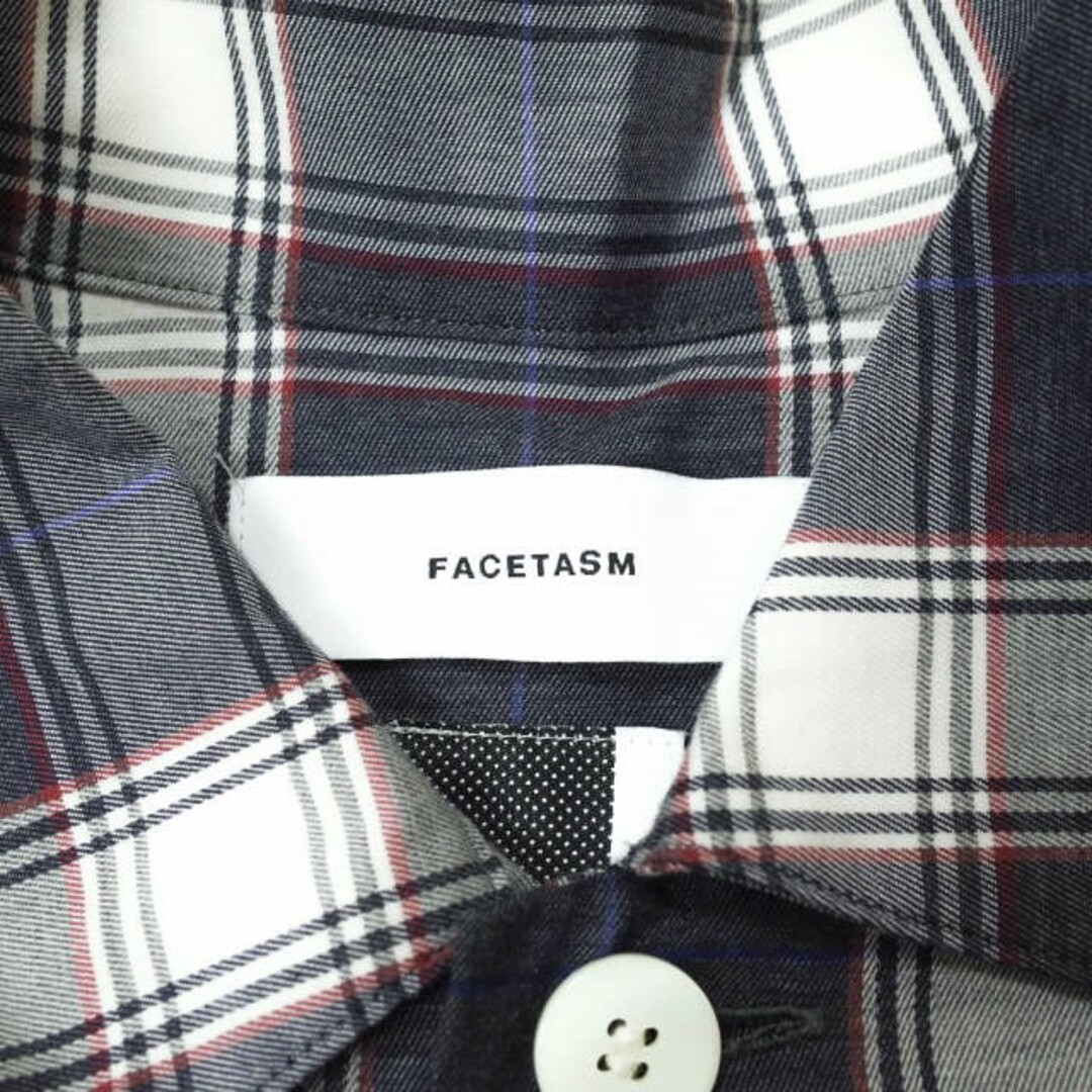 FACETASM ファセッタズム 23SS 日本製 ZIPPED CHECK SHIRT ジップ