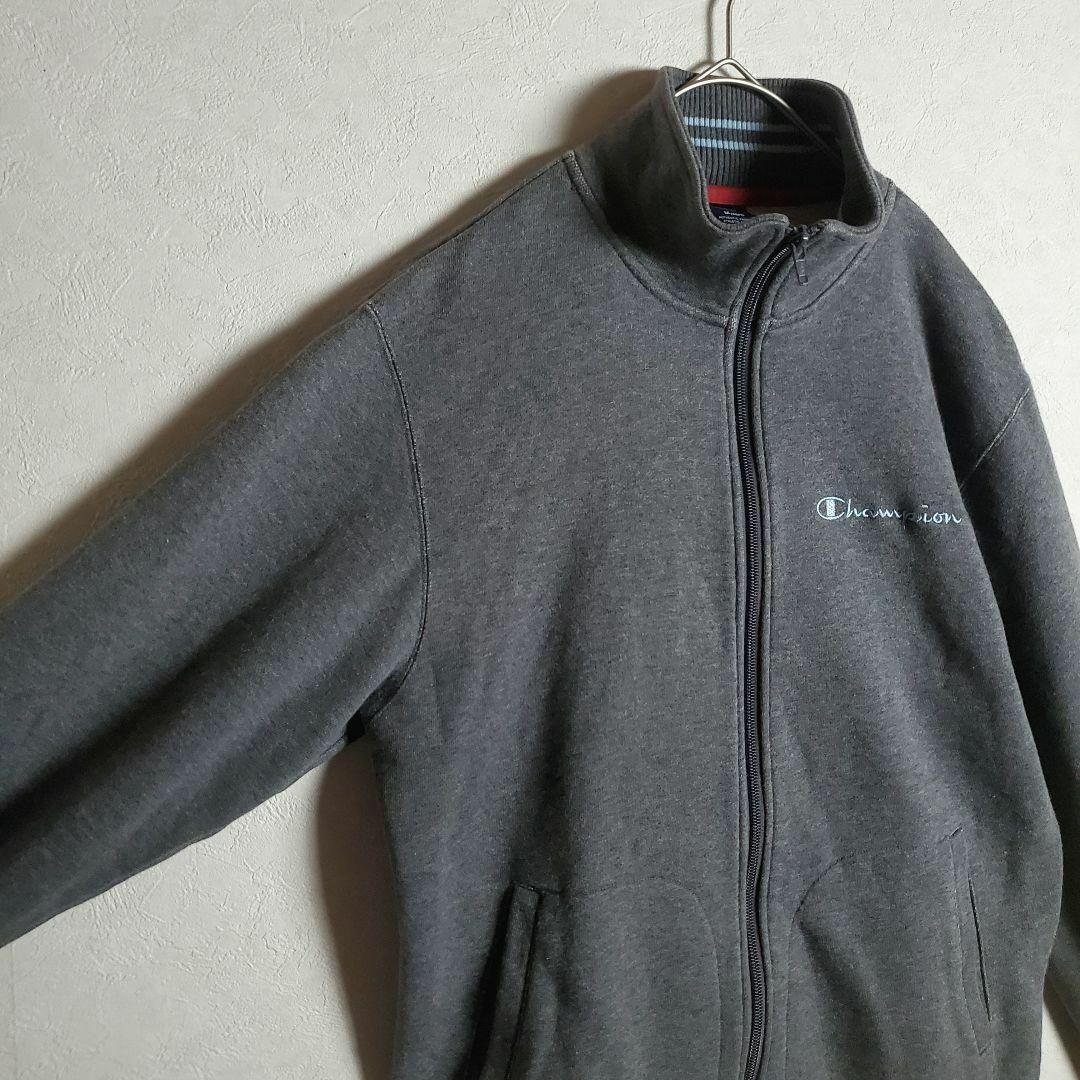 Champion チャンピオン トラックジャケット グレー 灰水色 ライン