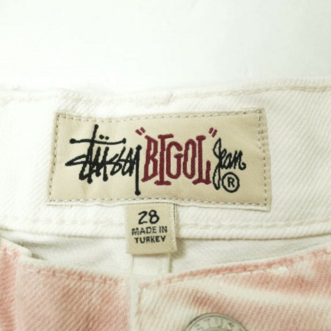 STUSSY(ステューシー)のSTUSSY ステューシー 23SS SPRAY DYE BIG OL' JEAN スプレーダイ ブルデニムジーン 116617 28 FADED PINK デニムパンツ ジーンズ ボタンフライ ボトムス【中古】【STUSSY】 メンズのパンツ(デニム/ジーンズ)の商品写真