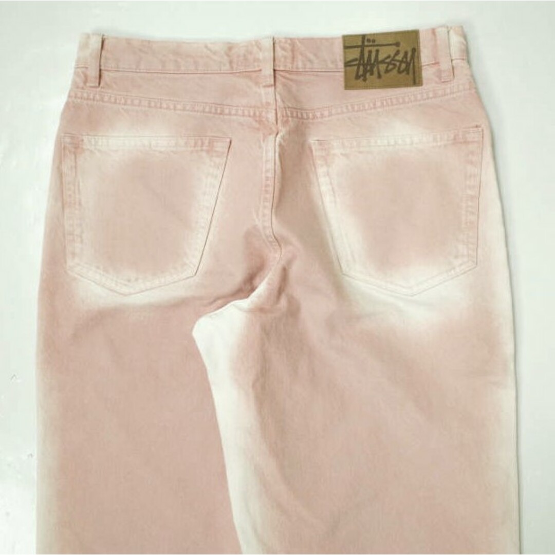 STUSSY(ステューシー)のSTUSSY ステューシー 23SS SPRAY DYE BIG OL' JEAN スプレーダイ ブルデニムジーン 116617 28 FADED PINK デニムパンツ ジーンズ ボタンフライ ボトムス【中古】【STUSSY】 メンズのパンツ(デニム/ジーンズ)の商品写真