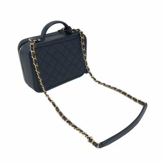 シャネル CHANEL CCフィリグリー ヴァニティバッグ A93344 24番台 ブラック ゴールド金具 キャビアスキン レディース ハンドバッグ