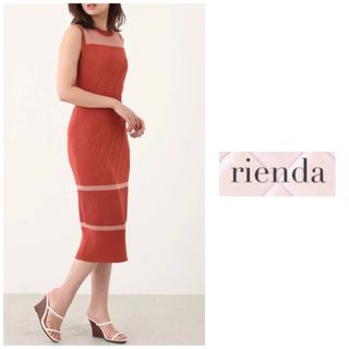 リエンダ(rienda)のリエンダ　ボーダーニットワンピース(ひざ丈ワンピース)