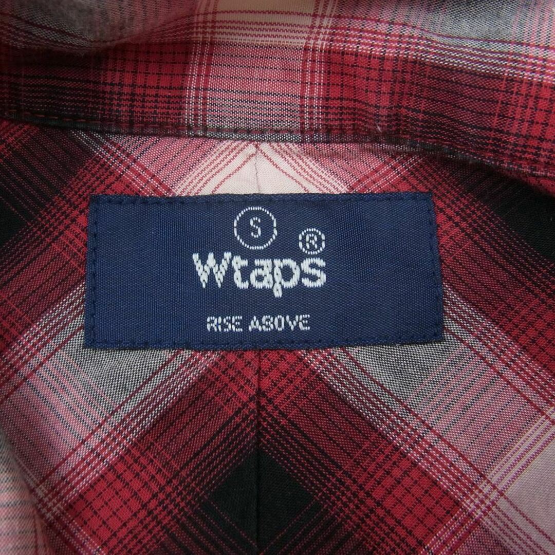 W)taps(ダブルタップス)のWTAPS ダブルタップス 半袖シャツ 101GWDT-SHM03 ロゴタブ チェック 半袖 シャツ レッド系 S【中古】 メンズのトップス(シャツ)の商品写真