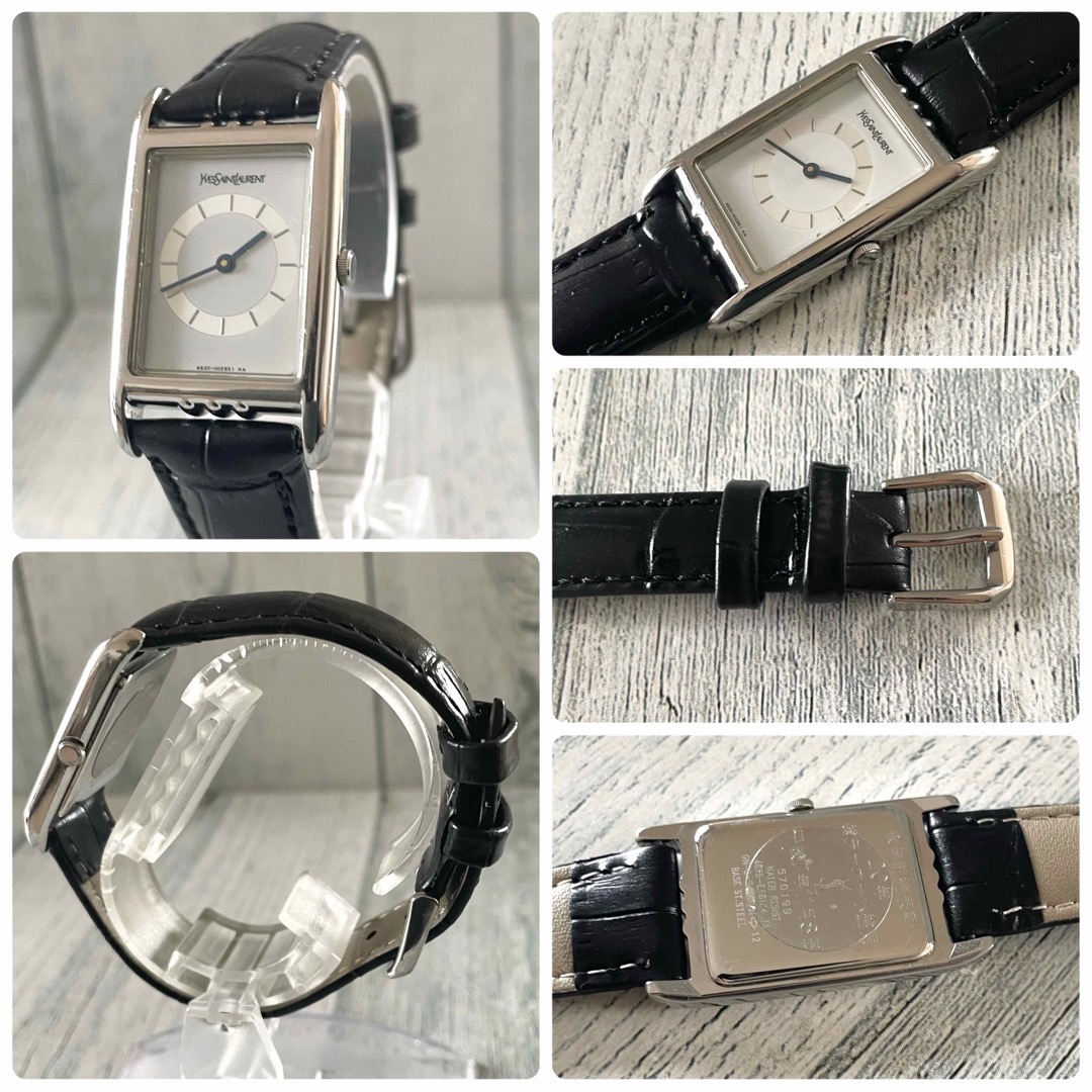 【電池交換済】Yves Saint Laurent スクエア ボーイズ 腕時計.